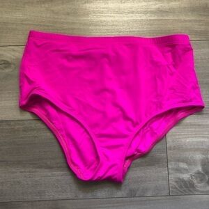 New La Blanca Pink High Rise Plus Bikini Bottoms 16W